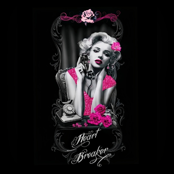 Marilyn Monroe  pink GANGSTER Wall Art Large Set - Picture 3 of 8